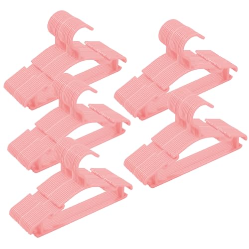 Image of 120 Pack Pink Baby Clothes Hangers,Kids Plastic Hangers for Closet,Toddler,Infant,Child,Newborn's Coat Hangers Ideal for Laundry and Nursery's Everyday Standard Use