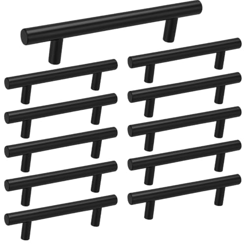 Comparison: Best Cabinet Pulls For Shaker Cabinets 7 Rovanboao 35 Pack | Matte Black Kitchen Cabinet Handles Stainless Steel Drawer Pulls Cupboard Vanity Dresser Hardware 5 Inch Length, 3 Inch Hole Center