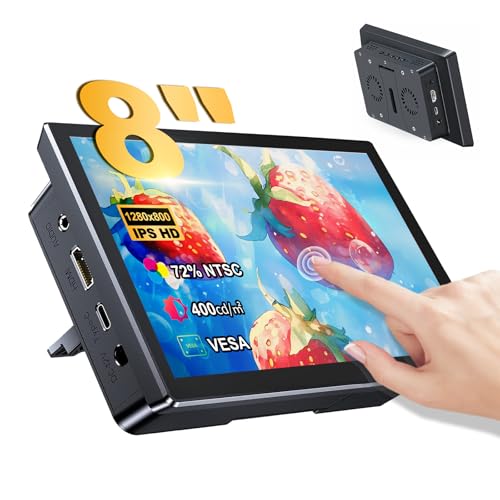 Image of NLIEOPDA 7 Inches Touchscreen Monitor, HD 1024x600 IPS LCD Capacitive Touch Screen Compatible with R Pi 4B /3B+ /3B /2 /1B+ /Zero Ora Pi 5 Por /3 Plus /3B /4B Ban Pi and Windows 10 /8 /7 (CX-080-A US)