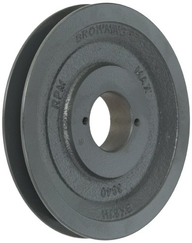 Browning BK67H Bushed Classical Gripbelt Sheave, 4L or A, 5L or B Belt, 1 Groove, Uses H Bushing