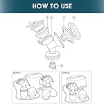 Breast Pump Parts Compatible with Philips Avent Electric Breastpump SCF332/334 ; Incl. Flange, Valve, Tube, Massage Cushion, Silicone Diaphragm, Cap; Not Original Avent Pump Parts