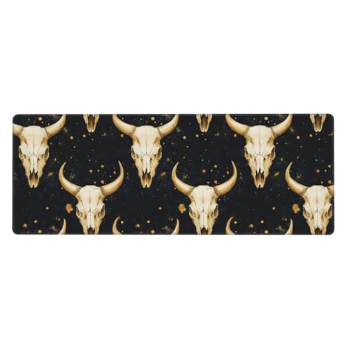 Tapis de souris de jeu grand format caoutchouc imprimé crâne mouton pour clavier PC