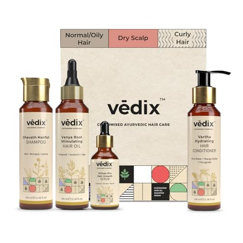 Vedix Customized Ayurvedic Hair Care Kit for Dry Scalp & Curly Hair | Regimen Hair care Kit | Combo kit