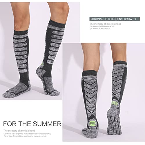 Sportcompressiekousen Lange buis ski sokken 3 paar buitensporten verdikte bergbeklimmen sokken handdoekbodem om zweet te absorberen en warm te blijven Voor Mannen En Vrouwen - Afbeelding 4