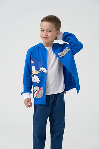 SEGA Sonic the Hedgehog Boys Fleece Zip Up Hoodie for Toddler and Big Kids4