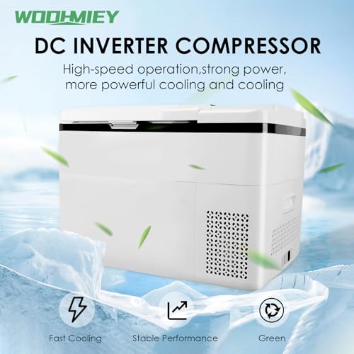 Image of Portable Freezer,12 Volt Car Refrigerator, Fast Cooling Low Noise Fridge Cooler, -13℉~68℉, Car Cooler, 12 /24V DC and 100-240V AC for Outdoor, Camping, RV, Truck, Boat (20 L)
