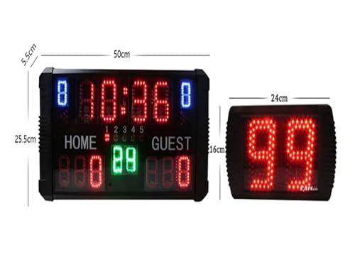 Marcador electrónico multisport con reloj 24s sincronizado miniatura 3