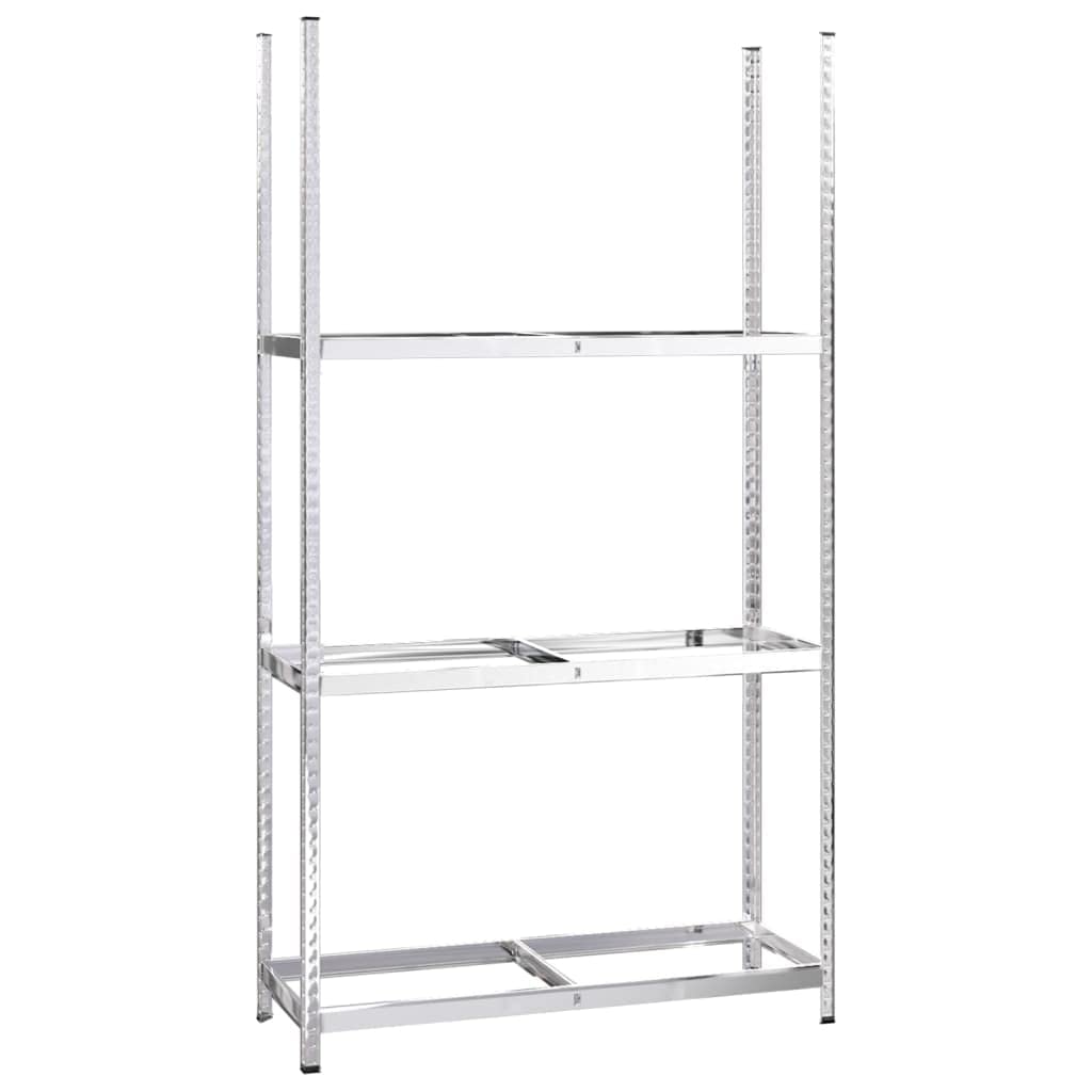 Hothingwell Stalowy bagażnik na opony 3 poziomy 110 x 40 x 200 cm, 3 szt. stojak na opony do garażu, wytrzymała półka o dużej nośności i poziomach regulacji wysokości