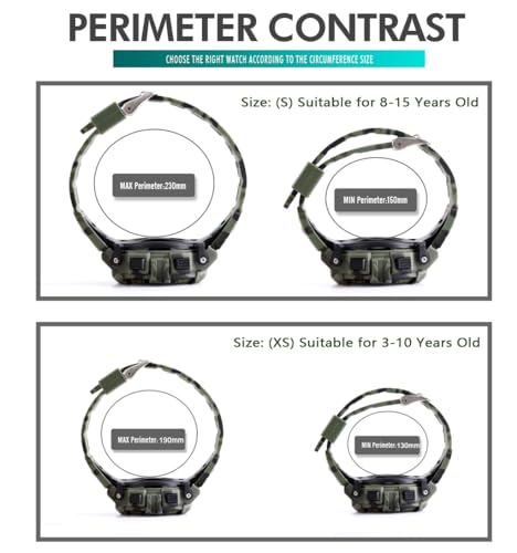 Dayllon Niños Relojes para Niños Deportes al Aire Libre 50M Impermeable Relojes Electrónicos 12/24 H Alarma Reloj Cronómetro/Calendario/Fecha Niño Niña Reloj de Pulsera - imagen 6