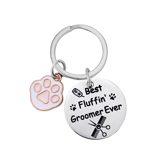 PLwelth Dog Groomer Stainless Steel Keychain