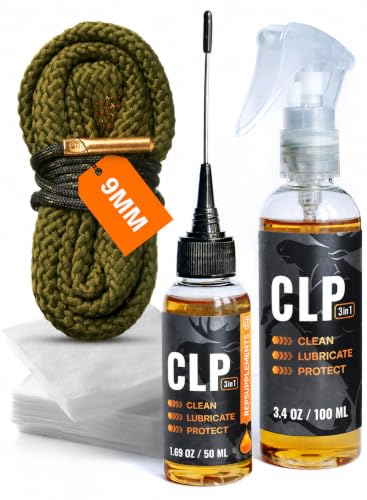Gun Cleaner and Lubricant Kit with Bore Rope