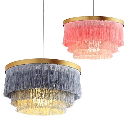 Lustre suspendu design velours blanc et fer forgé de style villa