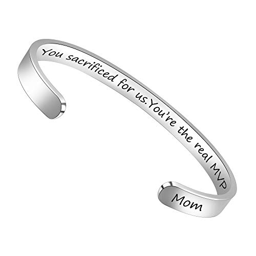 Btysun Bracelets for Women Mothers Day Bracelet Gifts from Daughter Inspirational Gifts for Women Graduation Gifts for Her Motivational Birthday Cuff Bangle Friendship Personalized Mantra Jewelry…