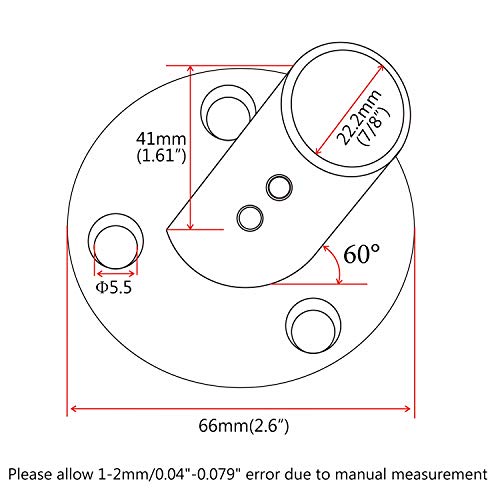 NRC&XRC Heavy Dudy 316SS Marine Boat Hand Rail Fittings 60 Degree Round Base for 7/8''Tube by NRC&XRC - Used condition - Image 2
