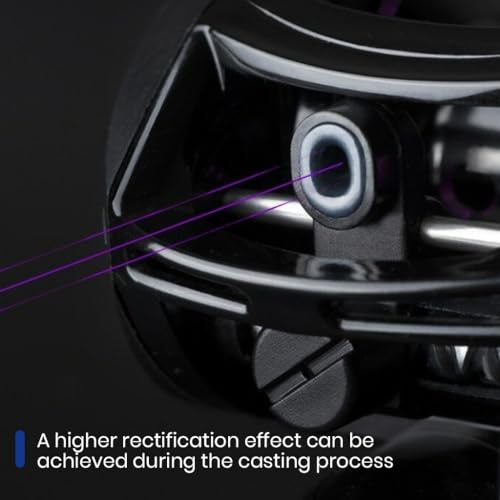 Image of Proberos Baitcasting Reel, Left Hand Heavy-Duty Baitcasting Reel Fishing Reel, Ultra-Smooth Bearings 7.2: 1 Gear Ratio Adjustable Brake System Fishing Reel