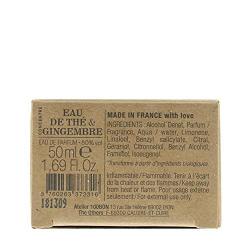 100Bon Eau De The & Gingembre – Tea & Ginger Fragrance For Women&Men – Energizing Organic Fragrance - Sweet, Citrus&Spicy Notes Fragrance - 100% Natural Fragrance Concentrate Spray, 1.7 Fl Oz #TOP6
