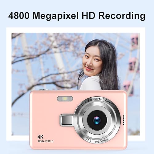 Cámara Digital Compacta 4K Lovskoo Blanco 16MP 16X Zoom miniatura 6