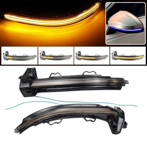 Luz intermitente de espejo con efecto flecha dinámico para Audi RS4 RS5 B9 2018 5