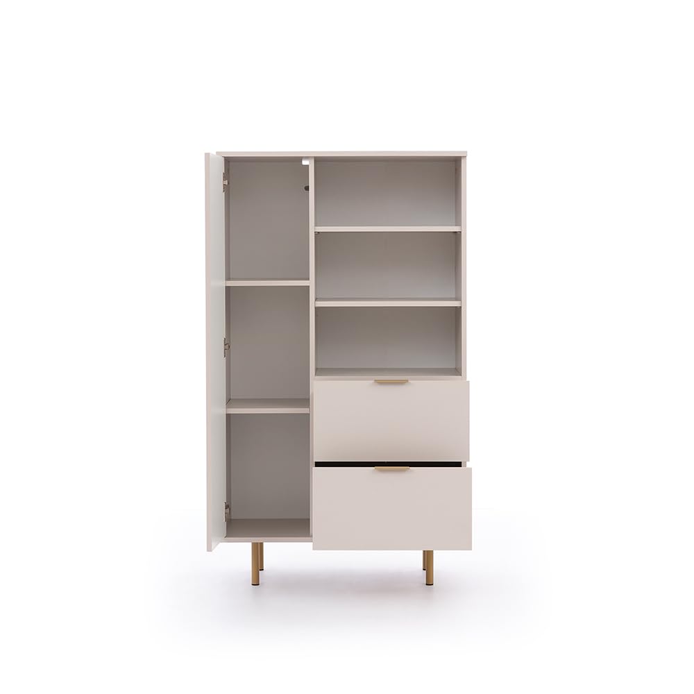 Lomadox Wohnmöbel Set Wohnwand Kaschmir 3-teilig modern 1 Sideboard, 1 Couchtisch, 1 Highboard
