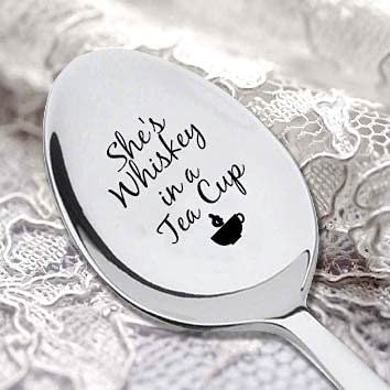 Boston Creative Company Llc Quote Engraved Spoon-She's Whiskey In A Tea Cup- Girl Friend Gift - Valentines Gift- Gift For Wife #TOP4