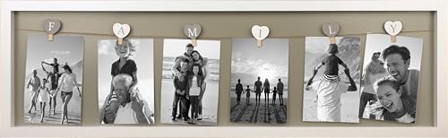 Wackadoo Bilderrahmen Collage Weiß aus MDF Holz für 6 Fotos –...