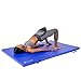 ProsourceFit Tri-Fold Folding Thick Exercise Mat 6’x4’ with Carrying Handles for Tumbling, Martial Arts, Gymnastics, Stretching, Core Workouts, Blue