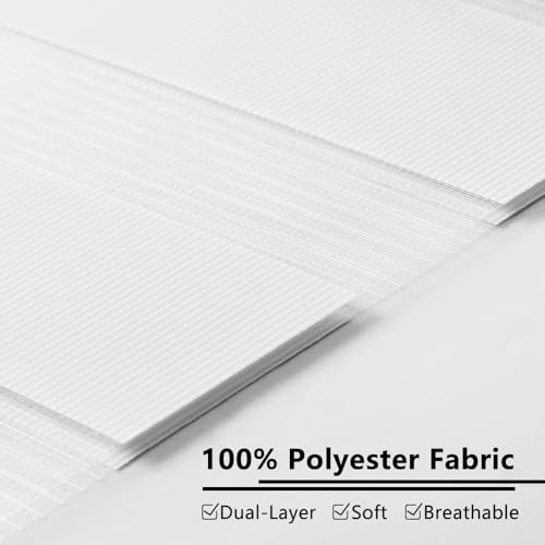 Kokorona Day and Night Zebra Roller Blinds, Dual Layer Fabric Zebra Window Blinds for Bedroom, Light Filtering Privacy Day Night Blinds, 85cm Wide x 150cm Length, White - Cosy Home Interiors Kokorona Day and Night Zebra Roller Blinds, Dual Layer Fabric Zebra Window Blinds for Bedroom, Light Filtering Privacy Day Night Blinds, 85cm Wide x 150cm Length, White - Image 2