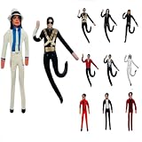 Michaell Plush Pillow， Plush Doll Cartoon Soft Doll Michaell Action Figure Rock King Classic Album Dolls Action Figure ToCharacter Soft Toy for Kids Boys Girls Birthdays Gift（28CM）