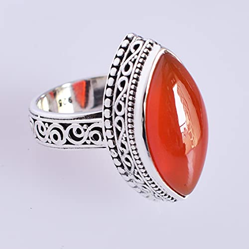 Bague en argent 925 cornaline naturelle : finis les bijoux ternes qui cassent - 4
