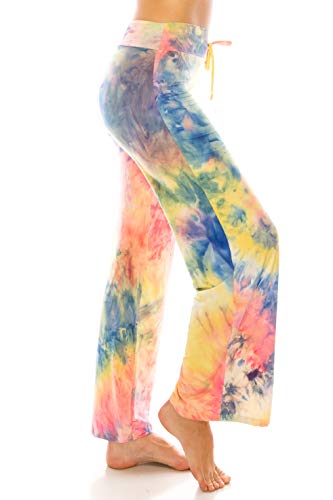 Image of Leggings Depot Women's Wide Leg Drawstring Pajama Pants for Lounge, Sleep | Soft, Breathable Poly-Span, Drawstring Waist, Comfy, Casual, Yoga, Everyday