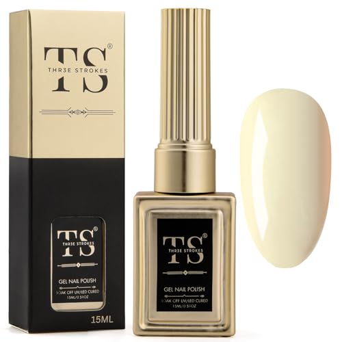 Image of THR3E STROKES Professional UV Gel Nail Polish, HEMA-FREE Lasts Upto 21 Days, Super Glossy Finish, Non-Chipping, Non-Smudging, Quick Drying Nail Polish,15 ml (2, 15ML)