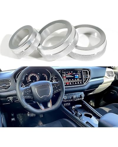 Temperature Adjustment Knob Air Conditioning Volume Switch Knob Ring Climate Control HVAC (Silver)