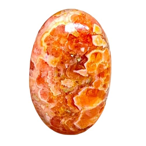 Rhodochrosite naturelle cabochon 34x20x8mm ovale pour création de bijoux