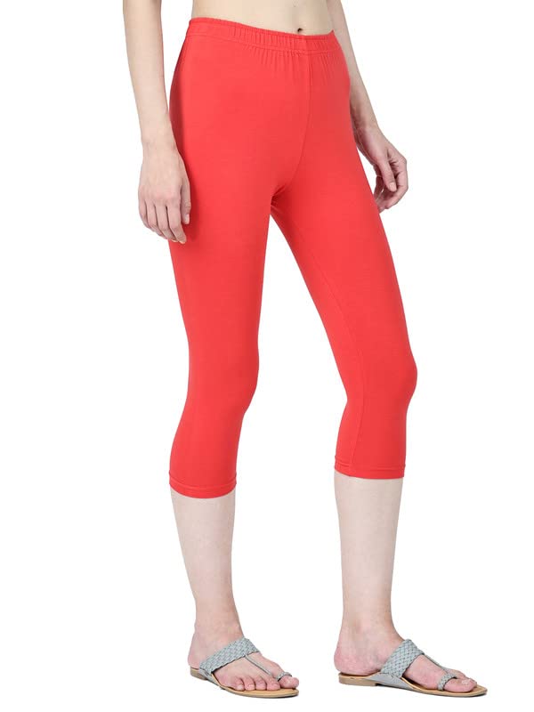 Image of Robinbosky Premium Stretchable Cotton Capri Legging for Women | Suitable for Formal wear & Casual wear | High-End Elastic Makes. The Leggings Squat Proof and Durable for Travel, Yoga, & Workout.