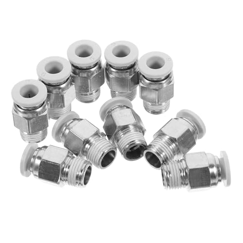 Gatuida 10pcs Quick Connect Hose Fittings 1/8' Npt Thread Push in Air Fittings with 6mm Outer Diameter Compatible with 3