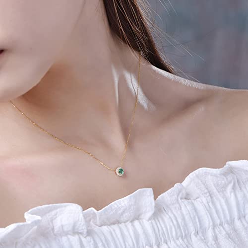 Collier chaînes émeraude en or vert pour sublimer vos soirées - 5