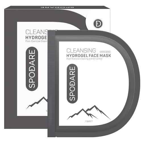 SPORTS MASK – Cleansing Hydrogel Face Mask – Absorb Pore Dirt, Oil Control, Cleaning and Refreshing Skin – Detoxify and Purify after Exercise – For All Skin Types – 5 Pc