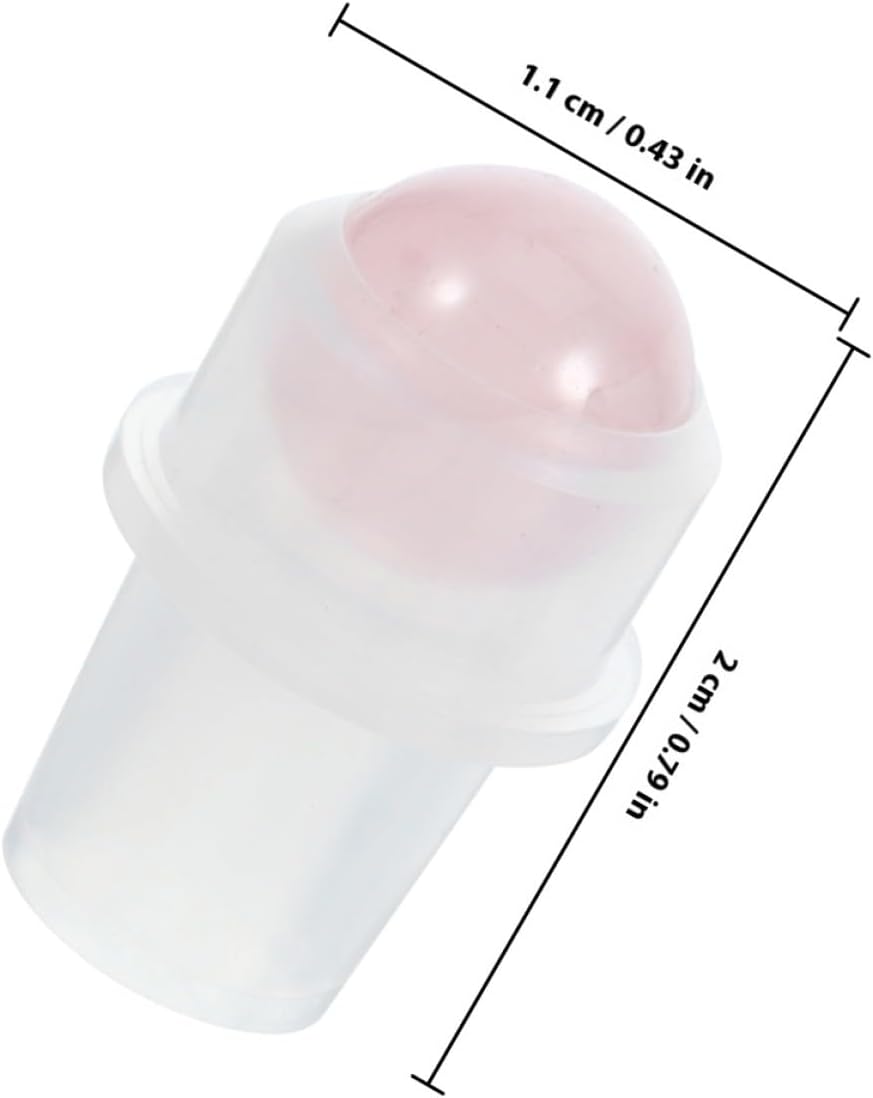 Rose Quartz Roller Ball Inserts for 10Ml Essential Oil Bottles, 4Pcs Stainless Steel Replacement Roller Heads for 16Mm Neck Roll-On Bottles, Suitable for Aromatherapy and Massage image 2