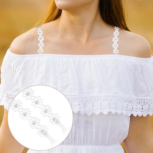 Bremorou 591179_1_KECEWBKA 3 Pairs Women'S Bra Straps Lace Flower Decorative Bra Straps Elastic Adjustable Underwear Strap Replacement Shoulder Non-Slip Lingerie Straps thumb #5