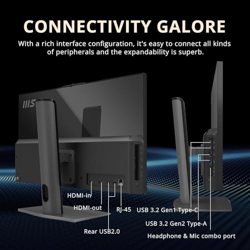 Image of msi Touch Screen All-in-One Business Desktop, 14th Gen Intel Core 7-150U, 23.8'' FHD Display with Dual External Monitor Support, Wireless KB&Mouse, Windows 11 (8GB RAM | 1.2TB Storage)