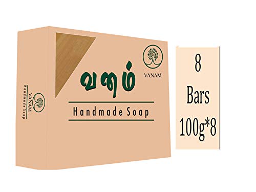 VANAM Handmade Herbal Coconut Milk Bath Soap_White_Set of 8