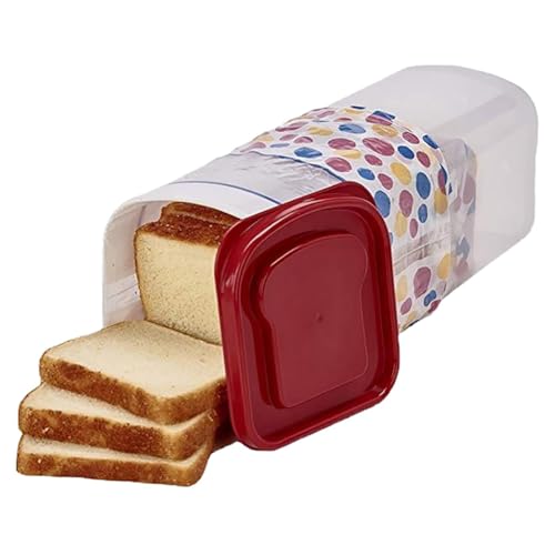Kissmii Caja de Pan Transparente Soporte de Plástico para Almacenamiento de Tostadas Frescas con Tapa Recipiente para Almacenamiento de Pan,D