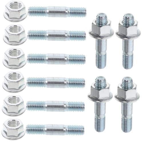 Zerodeko 10 Juegos Tornillos de Doble Cabeza con Tuercas para Guía de Motosierra Seguro y Compatible Herramientas de para Barra de Cadena Fijación Estable y Fácil Instalación