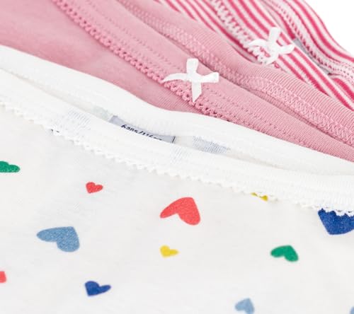 Set di slip a vita alta in cotone con stampa a cuori bambina - 3