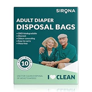 Sirona Premium Adult Diaper Disposable Bags – 10 Bags | Odor Sealing for Diapers, Food Waste, Pet Waste, Sanitary…
