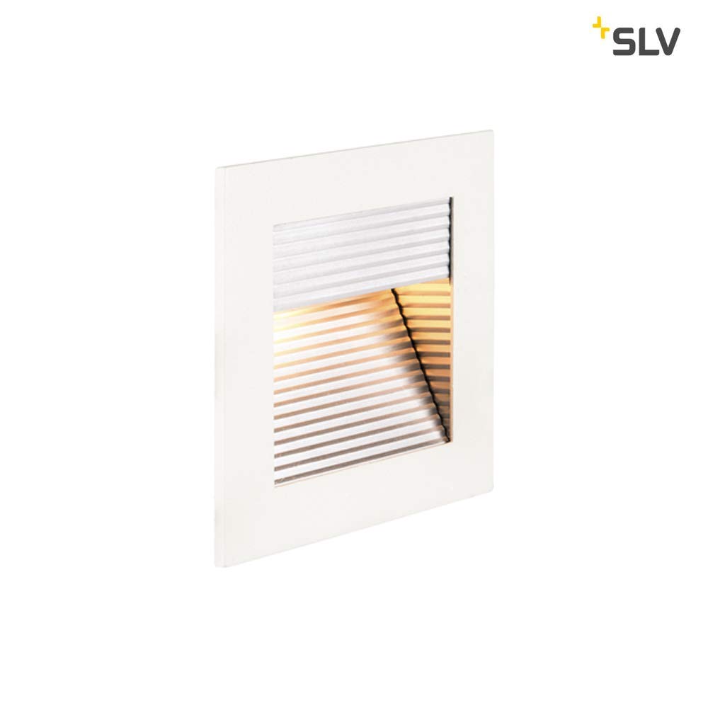 SLV LED Einbauleuchte Frame Curve | Wand- und Deckenleuchte für den Einbau | Eckig, Weiß, 2700K Warmweiß | Stilvolle Wandleuchte, Einbau-Strahler LED Treppen-Beleuchtung, Stufen-Licht, Treppenlicht