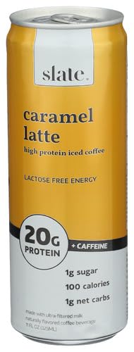 Slate Protein Coffee Creamy Latte 11 Fl oz (Pack of 12)