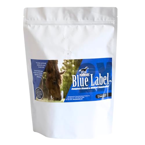 Pennwoods Equine Products Blue Label 2x - 4 LBS | Horse Vitamin | Strength | Horse Supplement | Improve Digestion | Feed Efficiency | Weight Gain | Body Conditioning | Horse Nutrition | Endurance | Ho