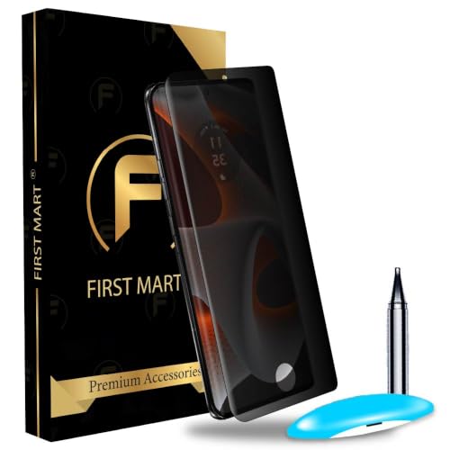 Image of FIRST MART UV Privacy Tempered Glass for Motorola Edge 50 Pro | Anti-Spy 9H Curved Screen Protector, Edge-to-Edge, Case-Friendly | 1 Pack
