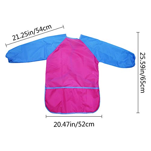 Liwein Kids Art Schorten, 4 pack Kunstenaar Schilderen Schorten Lange Mouwen met 3 Ruime Zakken Waterdichte Kids Play… - Image 3